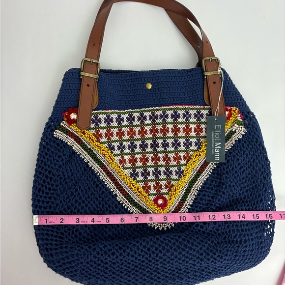 BNWT ELLIOT MANN BEADED CROCHET BAG - Picture 2 of 7